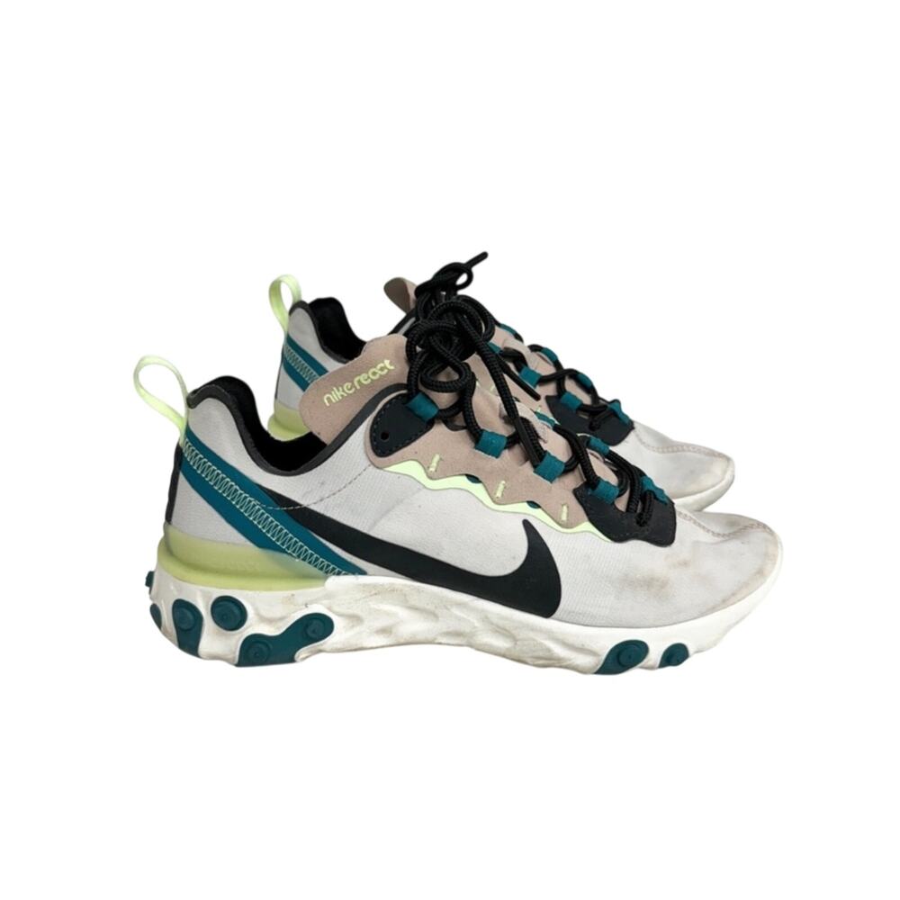 Nike Women's React Element 55 Sneakers Fossil Stone Athletic Shoes Size 9
